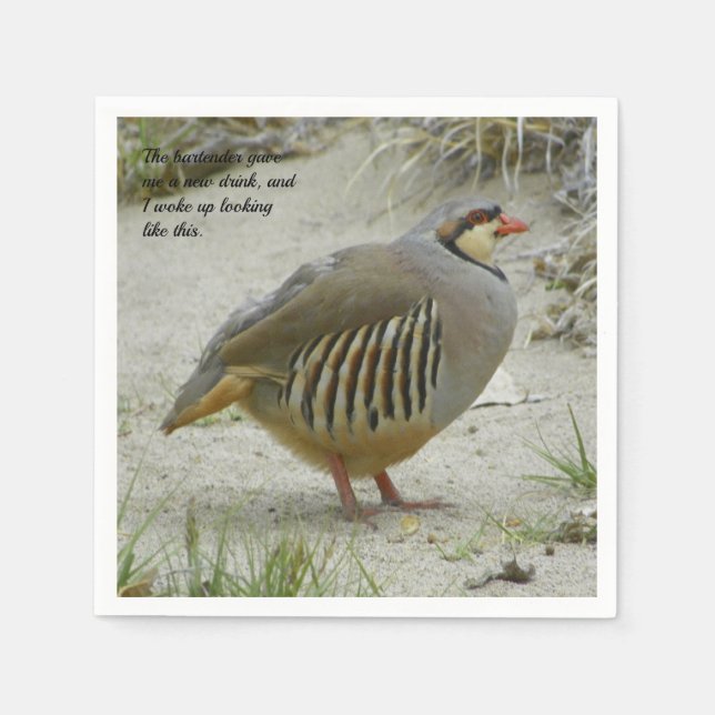 Chukar Partridge Pappersservett (Framsidan)