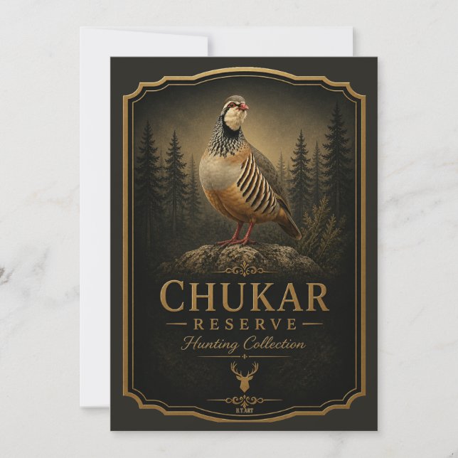 Chukar Rapphöna ,Konst Inbjudningar (Framsida)