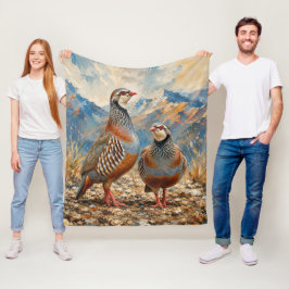 Chukar Rapphöns Par Konst Fleecefilt