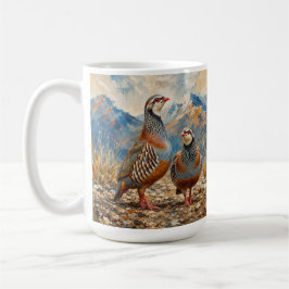 Chukar Rapphöns Par Konst Kaffemugg