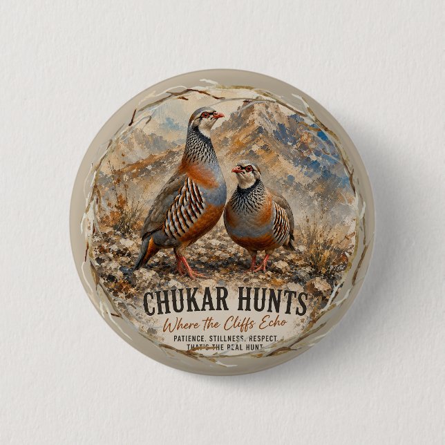 Chukar Rapphöns Par Konst  Knapp (Framsida)