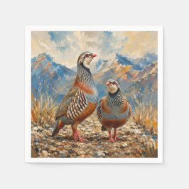 Chukar Rapphöns Par Konst Pappersservett