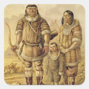 Chukchi Nomads, graverad av Winckelmann och Sons ( Fyrkantigt Klistermärke