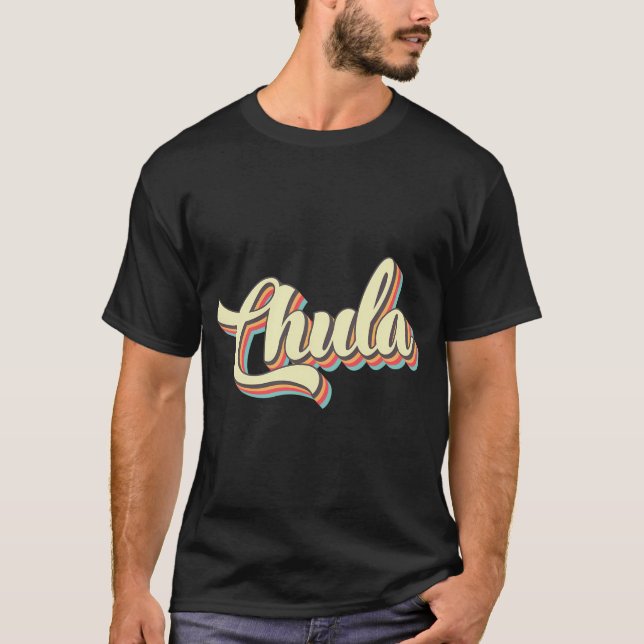 Chula Baseball-teckensnitt T Shirt (Framsida)