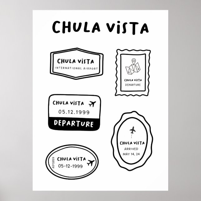 Chula Vista - Resa Frimärke-samling Poster (Framsidan)
