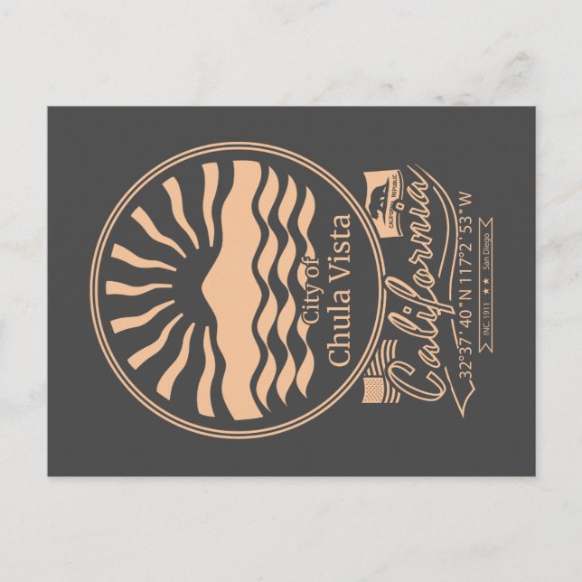 CHULA VISTA SAN DIEGO CALIFORNIA VYKORT (Framsida)