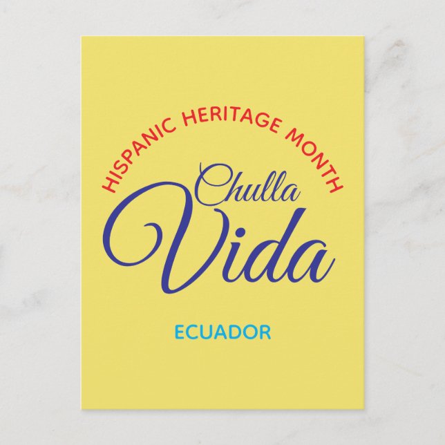 Chulla Vida / Ecuador  Vykort (Framsida)