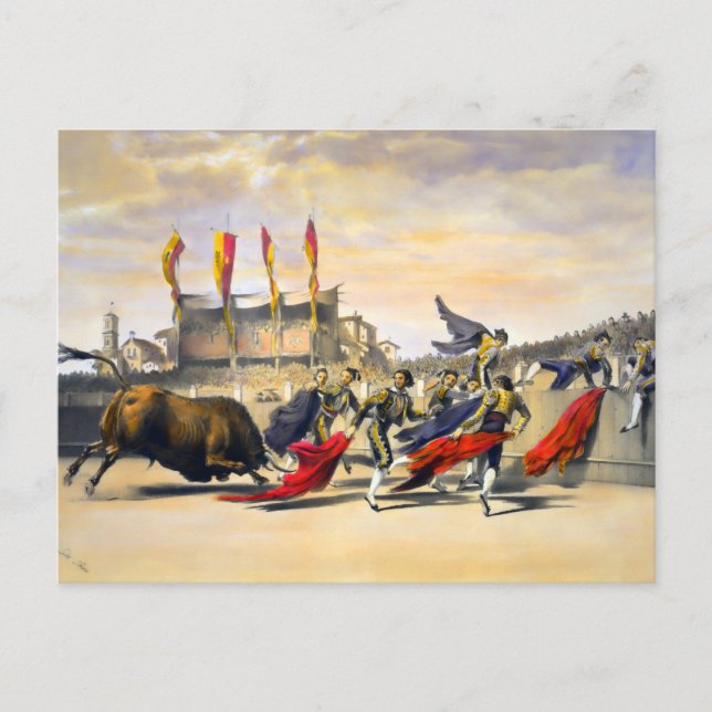 Chulos som spelar Bull Vykort (Framsida)