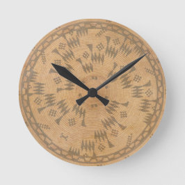 Chumash Native American Art Clock Rund Klocka