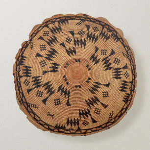 Chumash Native American Art Rund Kudde
