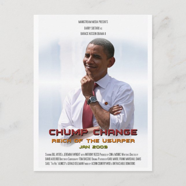 Chump Change (Obama) Vykort (Framsida)