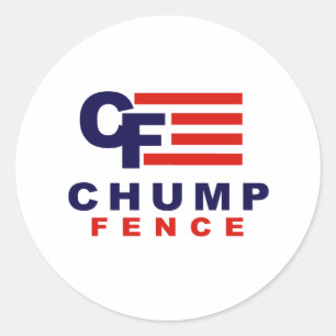 CHUMP FENCE 2016 - Anti-Trump - Runt Klistermärke