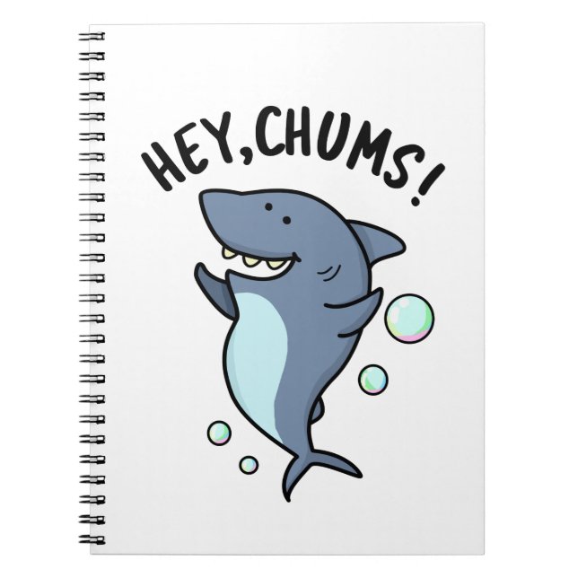 Chums Funny Toothy Shark Pun Anteckningsbok (Framsidan)