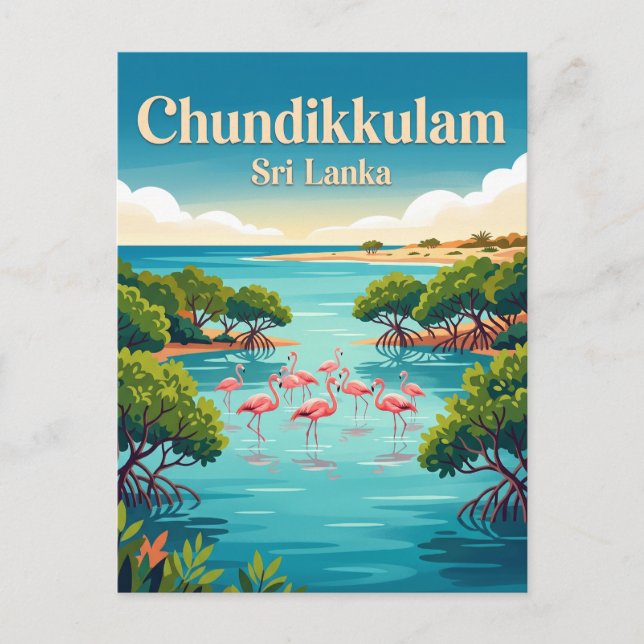 Chundikkulam nationalpark Sri Lanka Vykort (Framsida)