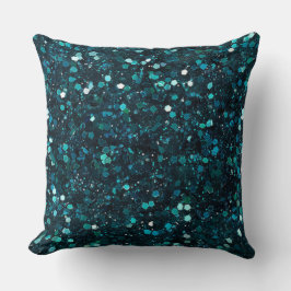 Chunky Blue Aqua Glitz Glitter jul Kudde