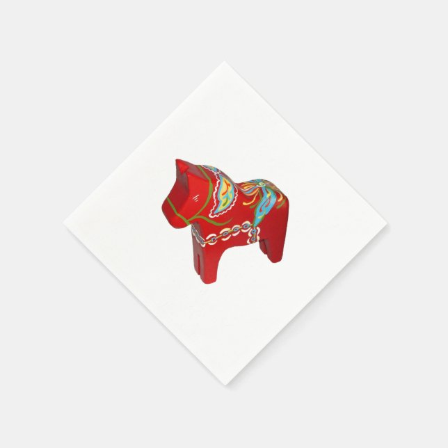 Chunky Dala Horse Diagonal Papper Napkins Pappersservett (Hörn)