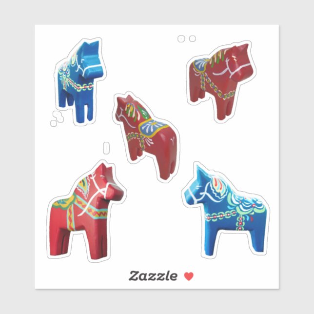 Chunky Dala Horses Klistermärken (Ark)