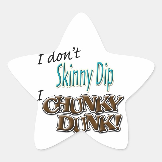 Chunky Dunk Stjärnformat Klistermärke (Framsida)