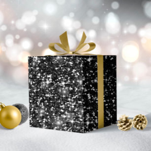 Chunky Glitter Mönster Black ID144 Presentpapper