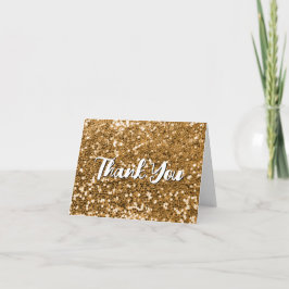 Chunky Guld Glitter Tack Kort