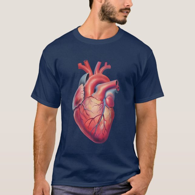 Chunky Heart med glöd | Konstnärlig Kärlek Tee. T Shirt (Framsida)