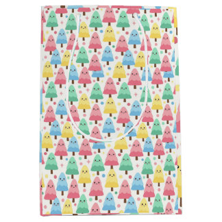 Chunky Kawaii Pastell Fura Träd Sömlös Inpackning