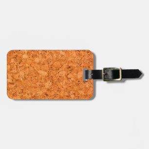 Chunky Natural Kork Wood Grain Bagagebricka