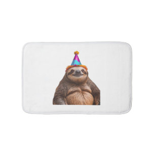 Chunky Sloth födelsedagsfest hatt present rolig me Badrumsmatta