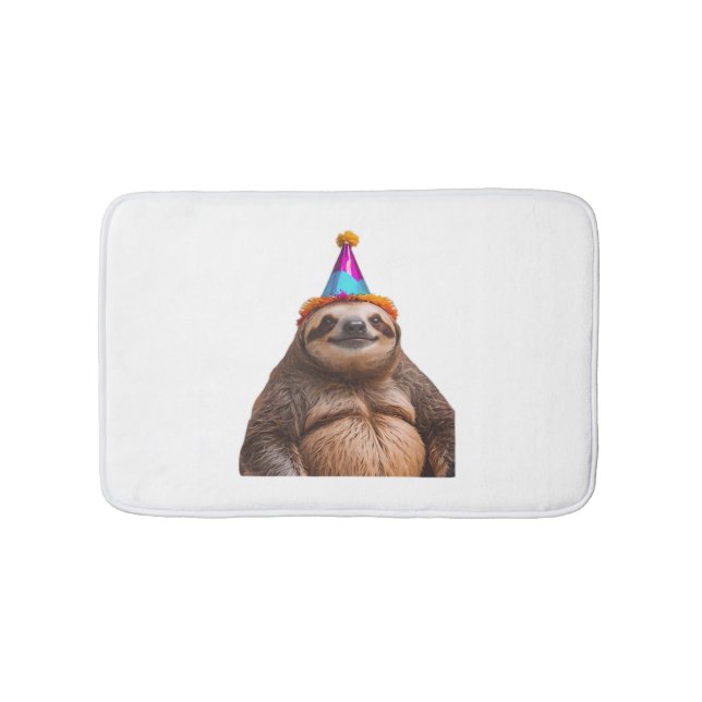 Chunky Sloth födelsedagsfest hatt present rolig me Badrumsmatta (Framsidan)