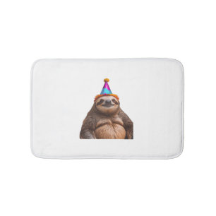 Chunky Sloth födelsedagsfest hatt present rolig me Badrumsmatta
