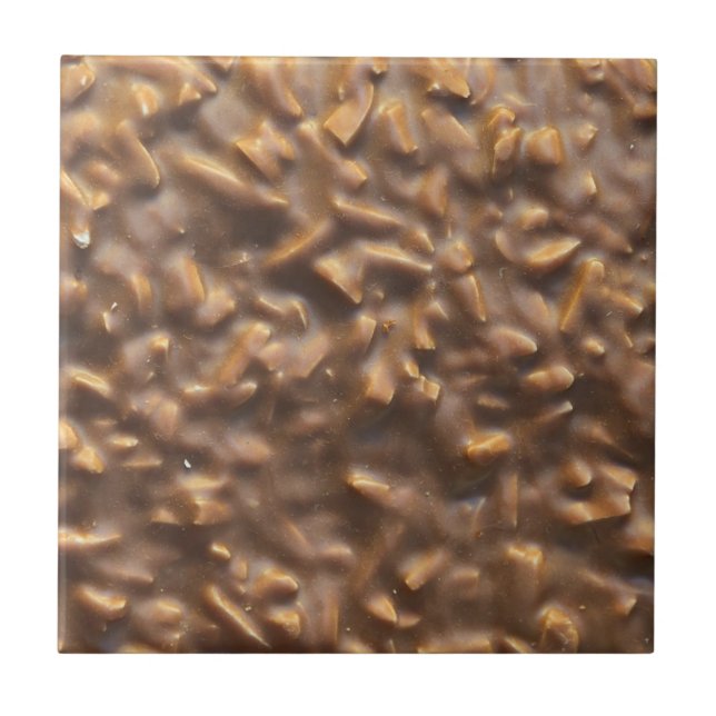 Chunky Toffee Chocolate Bar Quirky Kakelplatta (Framsidan)