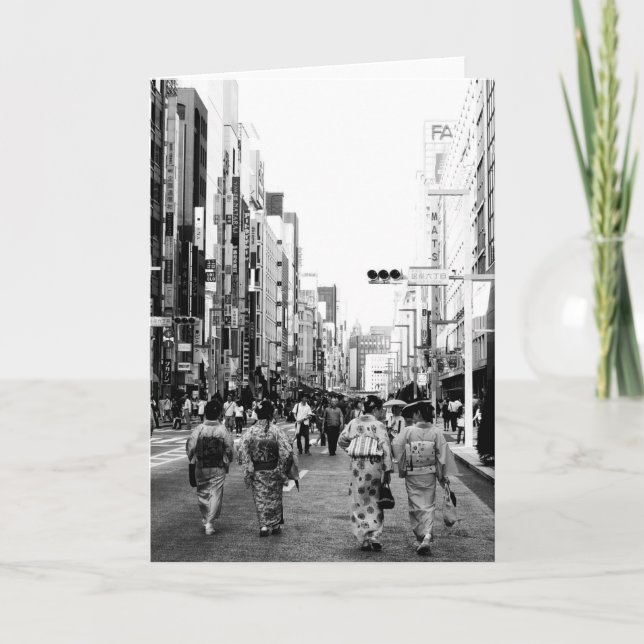 Chuo-dori Ginza Tokyo Greeting Card Kort (Framsida)