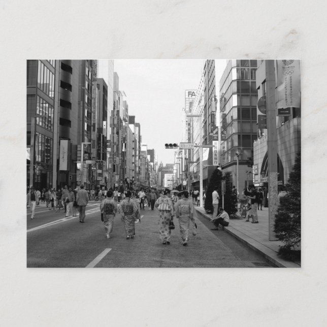Chuo-dori, Ginza: Tokyo Vykort (Framsida)