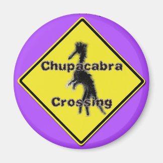 Chupacabra Crossing lila magnet