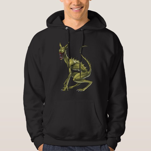 Chupacabra Cryptid-Beast Hoodie (Framsida)