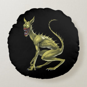 Chupacabra Cryptid-Beast Rund Kudde