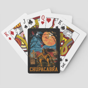 Chupacabra Cryptid Creature Anpassade Text Casinokort
