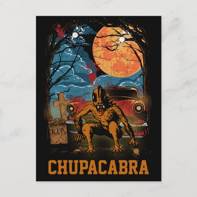 Chupacabra Cryptid Creature Anpassade Text Vykort (Framsida)