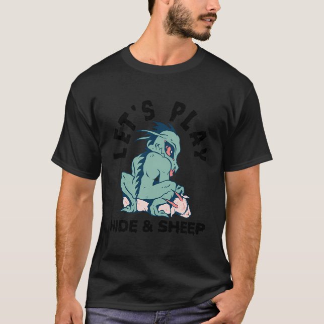 Chupacabra Cryptozoology Cryptid Lets Play Gömmer  T Shirt (Framsida)