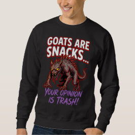 Chupacabra Getter Är Snacks Roligt Kryptidhumor Lång Ärmad Tröja