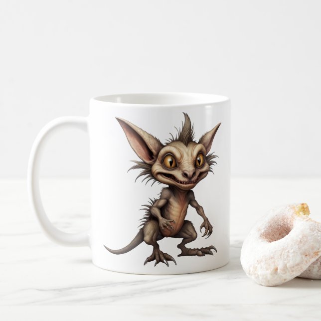Chupacabra Gremlin Hybrid Illustration Kaffemugg (Med munk)