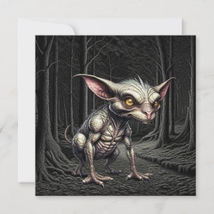 Chupacabra i Skogen Cryptid Inbjudningar