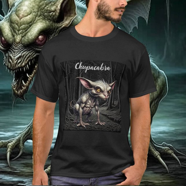Chupacabra i Skogen Cryptid T Shirt (Skapare uppladdad)