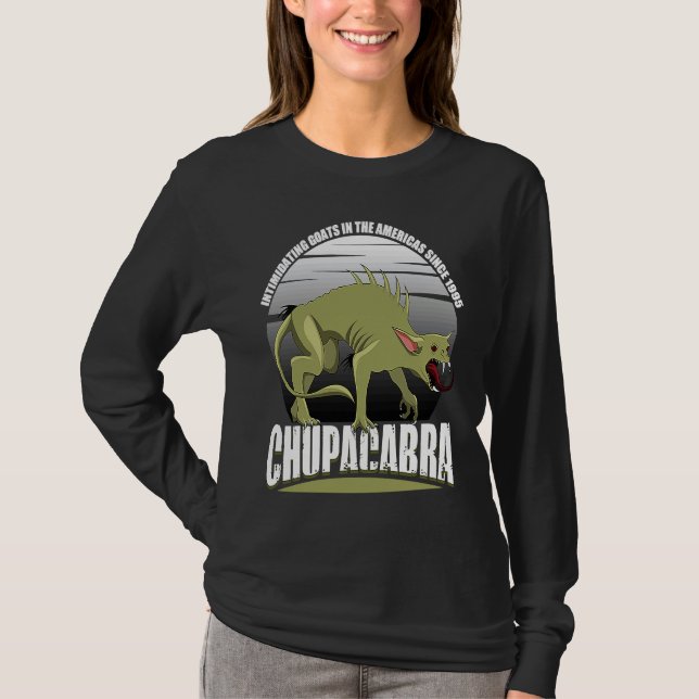 Chupacabra Intimidating Goats In The Americas Sinc T Shirt (Framsida)