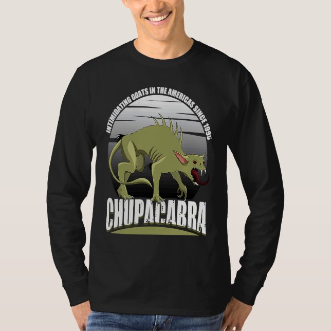 Chupacabra Intimidating Goats In The Americas Sinc T Shirt (Framsida)