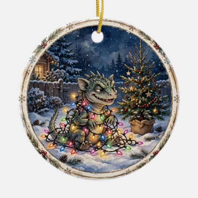 Chupacabra-julbelysning Ornament (Framsidan)