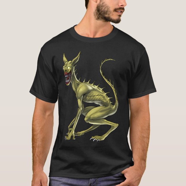 Chupacabra kryptid varelse t shirt (Framsida)