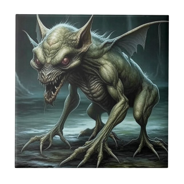 Chupacabra - Kryptidmonster eller djur Kakelplatta (Framsidan)