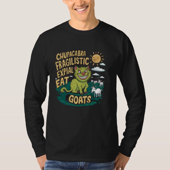 Chupacabra Legendary Creature Mythical Beast Crypt T Shirt (Framsida)