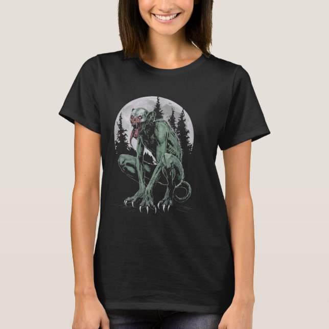 Chupacabra Legendary Creature Mythical Beast Crypt T Shirt (Framsida)